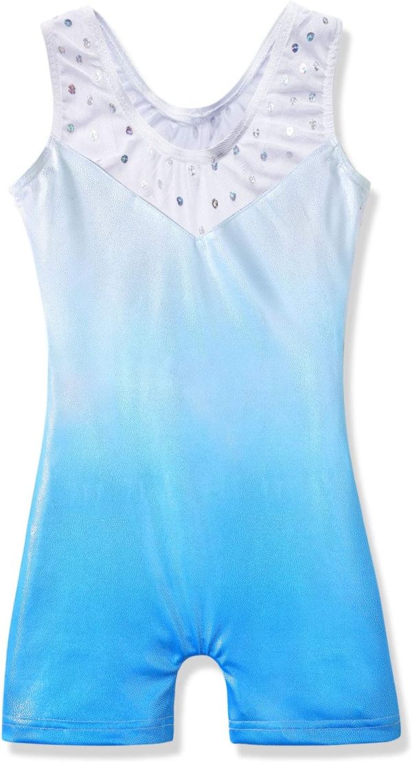 HOZIY Leotards for Girls Gymnastics Kids Children Biketard Snowflake Ribbon - Image 3