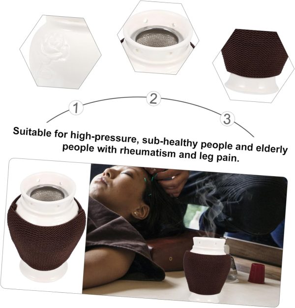 GARVALON 1pc Moxibustion Cup Face Massager Body Massage Roller Moxa Massage - Image 2