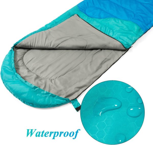 Sleeping Bag - 3 Seasons for Adults Kids Boys Girls Camping Hiking - Warm - Image 3