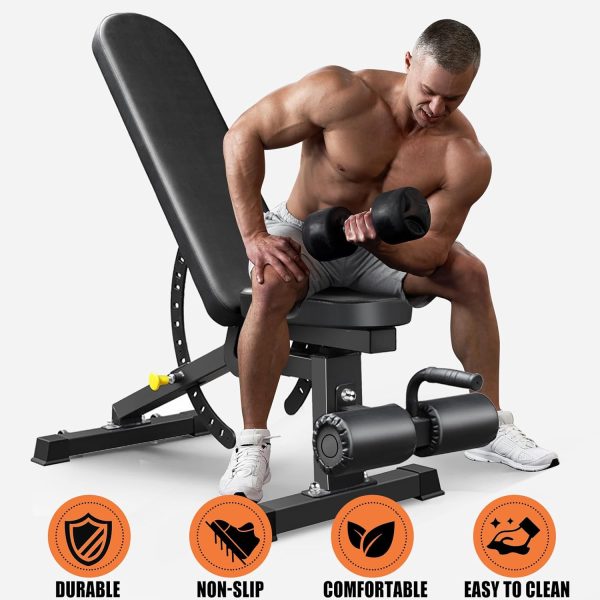 Adjustable Weight Bench for Home Gym, 800LBS Weight Bench, Exercise Workout - Image 2