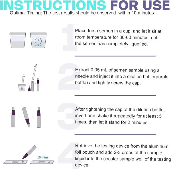 Trak Plus Male Fertility Testing System Fertility Home Test Kit for Men- - Image 4