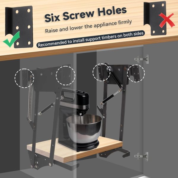 Appliances & Mixer Lift for Cabinet, Soft-Close Appliance Lifter with - Image 7