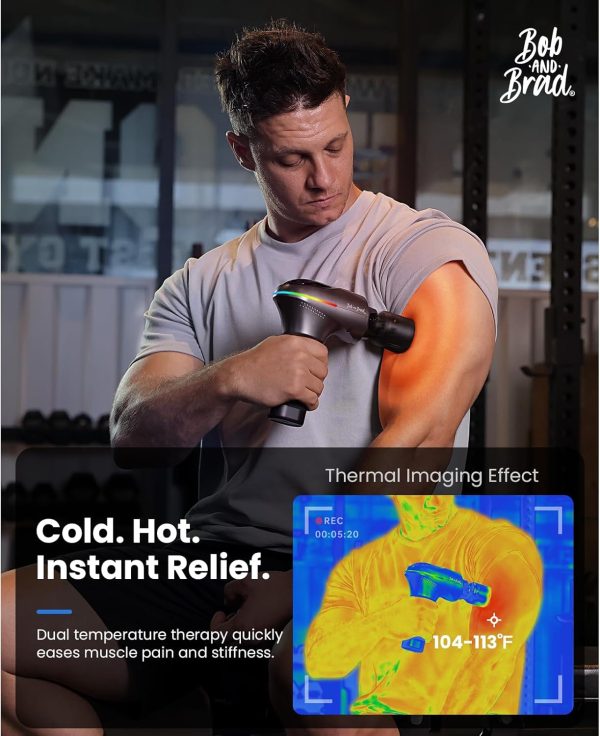 BOB AND BRAD A2 Pro Massage Gun with Heat and Cold Therapy, Professional - Image 2