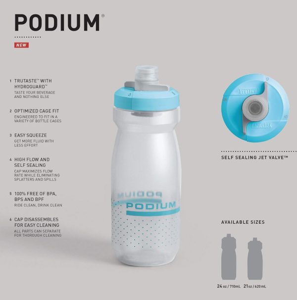 CamelBak Podium Bike Water Bottle 21oz, Fiery Red - Image 6