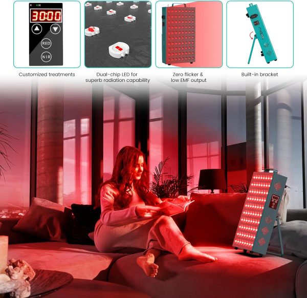 iTHERAU Red Light Therapy for Body Face, 400W 80 LEDs Dual Chip 660nm & - Image 6