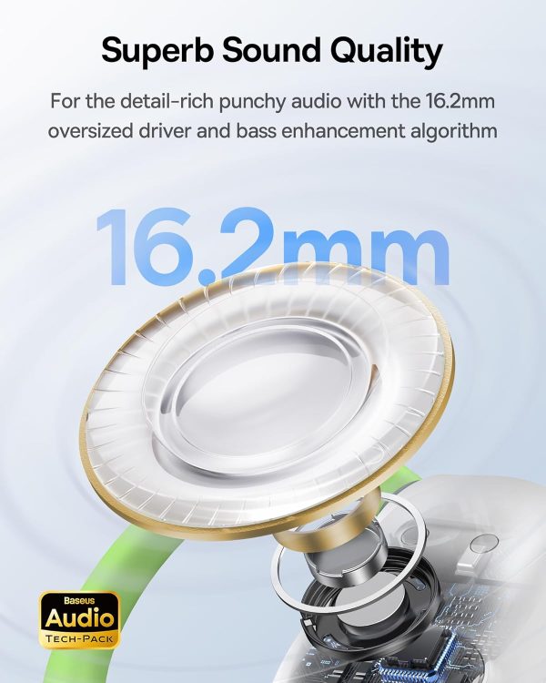 Baseus Open Ear Headphones with Directional Acoustics, Punchy Bass, Stable - Image 5