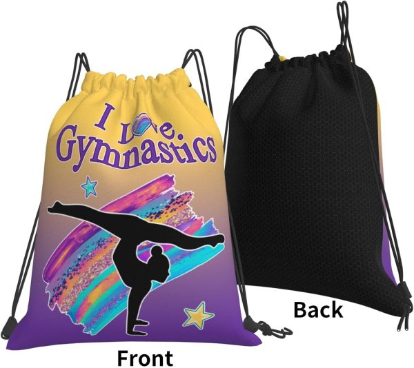 Gymnastics Drawstring Bags For Women Gymnast Drawstring Backpack Water - Image 3