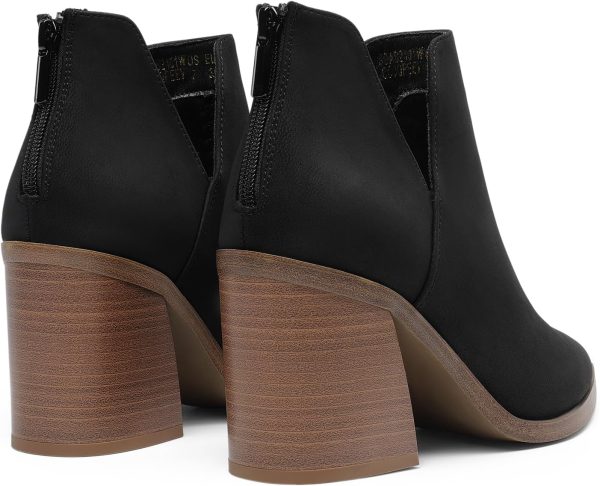 DREAM PAIRS Women's Ankle Boots Chunky Heel Pointed Toe Short Booties Shoes - Image 3