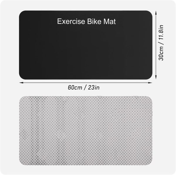 TOBWOLF 2PCS Non-Slip Mat Compatible with Peloton Bike, Concept 2 Rowing - Image 2