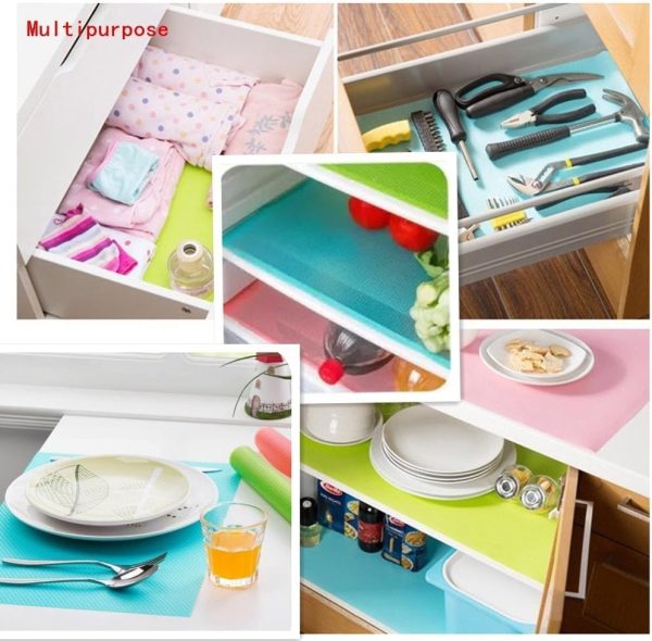9 Pack Refrigerator Mats,Washable Fridge Mats Liners Easy to Clear Fridge - Image 5