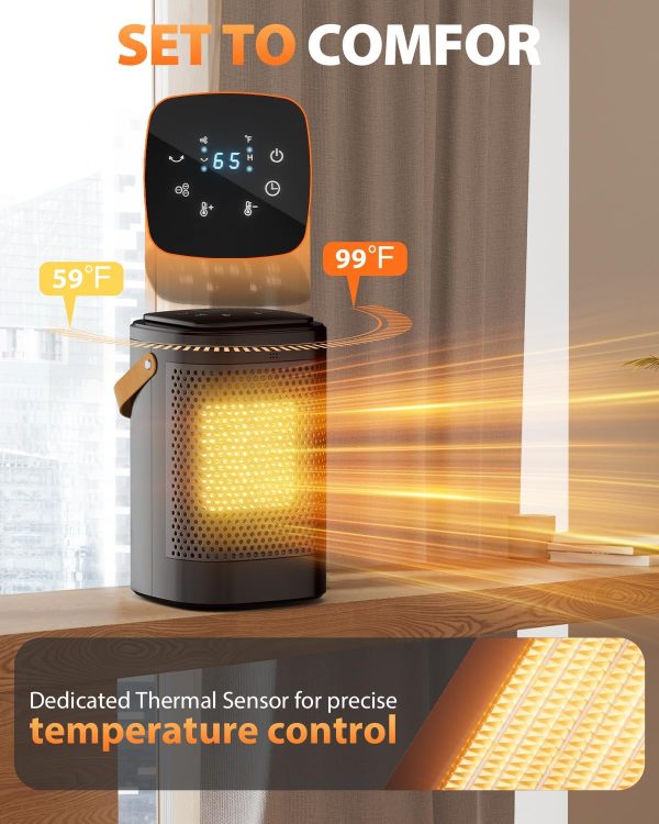 Space Heater Indoor, Portable Electric Heaters for Indoor Use 1500W with - Image 5