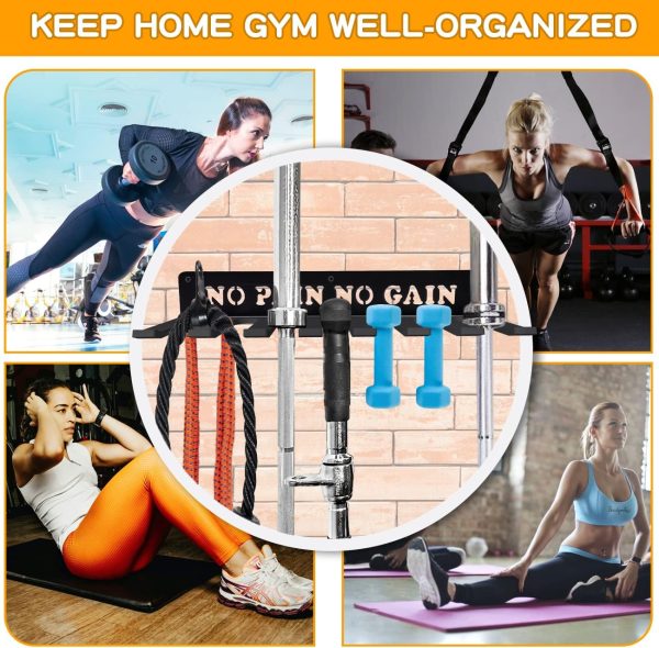 Gym Home Rack 8 Hook Heavy-Duty Wall-mounted Organizer Multi-Purpose - Image 7