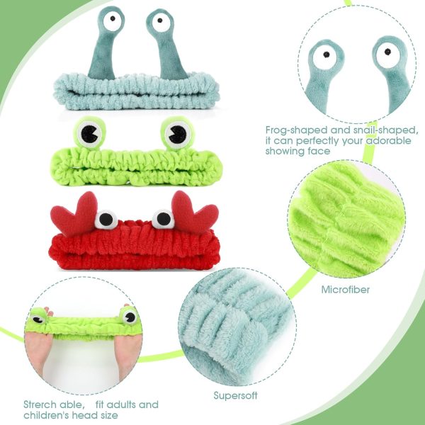 WLLHYF 3 Pack Spa Headband Face Wash Hairband Facial Makeup Head Wraps - Image 3