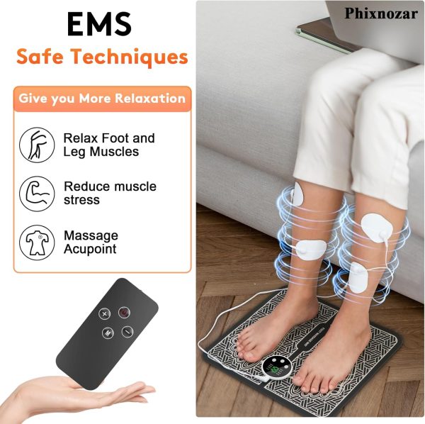 EMS Foot Massager TENS(Model:KTR-2493) for Muscle Relaxation,LCD Display - Image 4