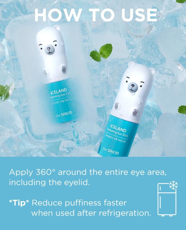 The SAEM Iceland Hydrating Eye Stick 0.24oz - Cooling Eye Balm for Dark - Image 6