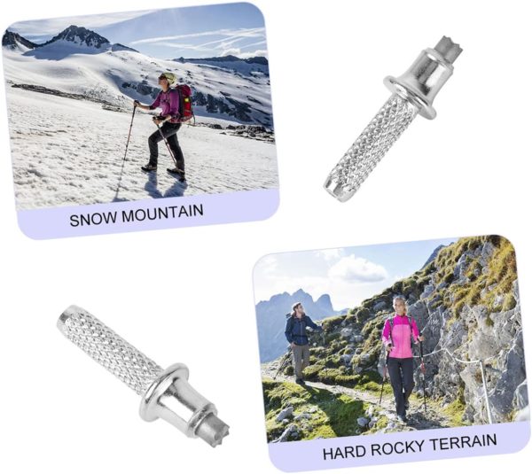 Toddmomy 10 Pcs Mountaineering Stick Tip Hiking Pole Replacement Tips - Image 5