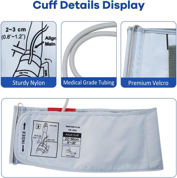 XXXL Blood Pressure Cuff for Big Arms 9”-26” (22-66CM)-Compatible with - Image 7