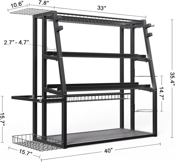 Merapi 3 Tier Dumbbell Weight Rack, Steel Home Gym Storage Stand, Heavy - Image 8