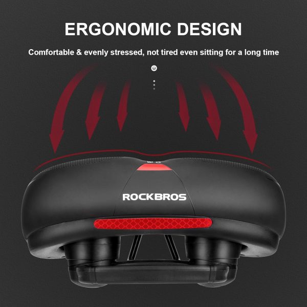 ROCKBROS Bike Seat Comfort Bike Saddle Mountain Bicycle Accessories for Men - Image 4