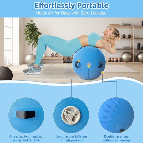 Vapaus Gymnastics Air Barrel Inflatable Tumbling Roller Mat Back Handspring - Image 2