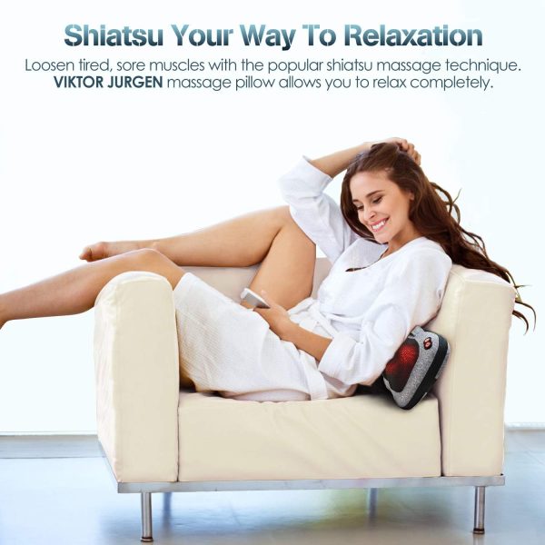 VIKTOR JURGEN Back Massager, Neck Massager with Heat, Massage Pillow Gifts - Image 5