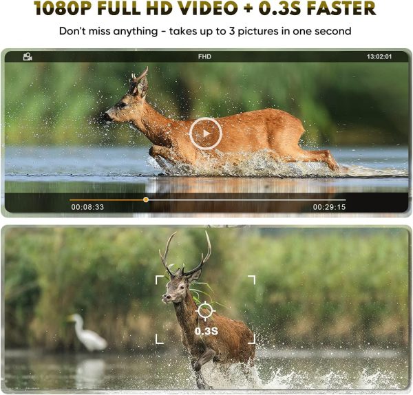 WOSPORTS Mini Trail Camera 2 Pack 24MP 1080P HD, Hunting Camera with Night - Image 6