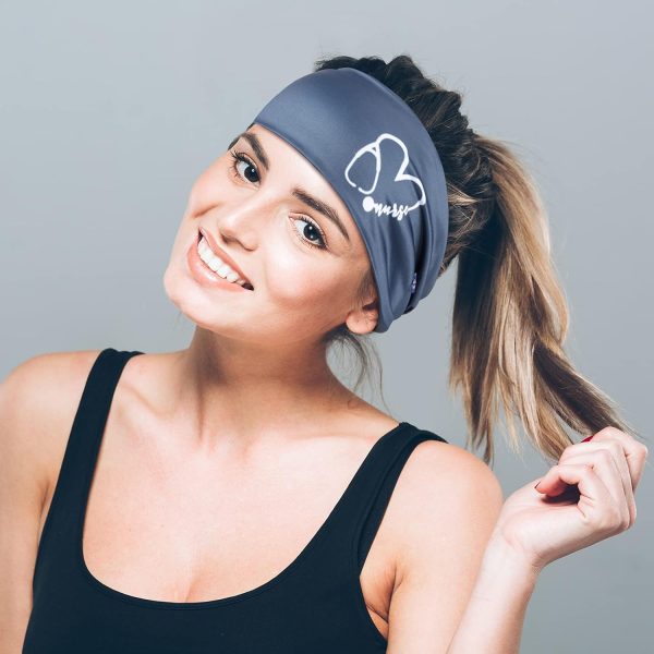 WILLBOND 8 Pieces Nursing Headbands with Buttons for Nurses Doctors Women - Image 4