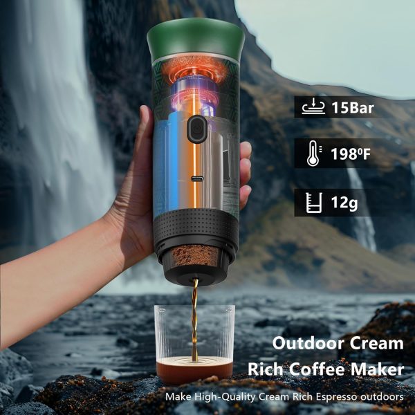 Portable Electric Espresso Machine, Travel Coffee Maker for Camping, Car - Image 5