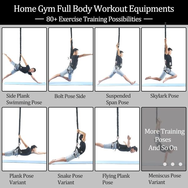 DASKING Natural Latex Heavy Bungee Resistance Band Set Gravity Yoga Bungee - Image 7