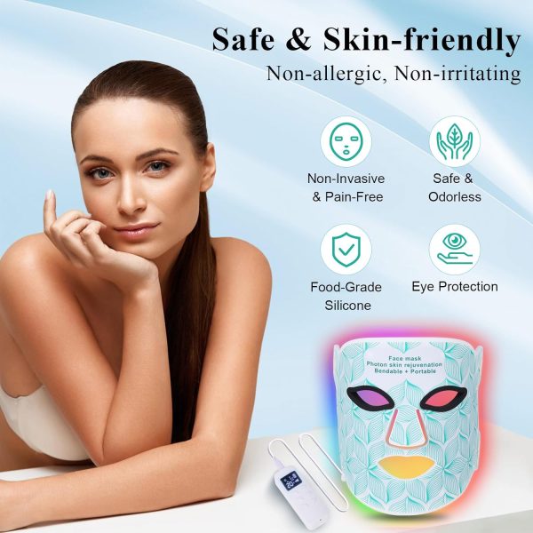 Red Light Therapy for Face, 7＋1 Colors LED Face Mask Light Therapy with - Image 8