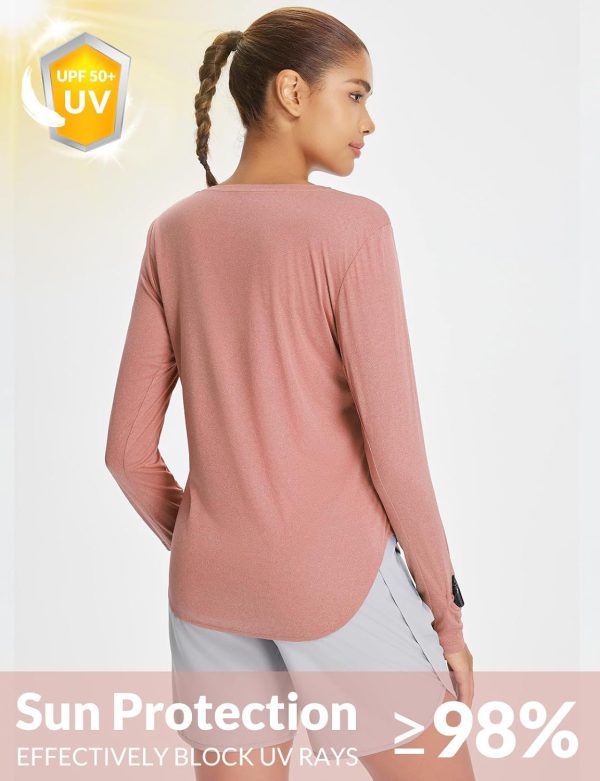 BALEAF Women's UPF 50+ Sun Shirts UV Protection Long Sleeve Rash Guard - Image 2