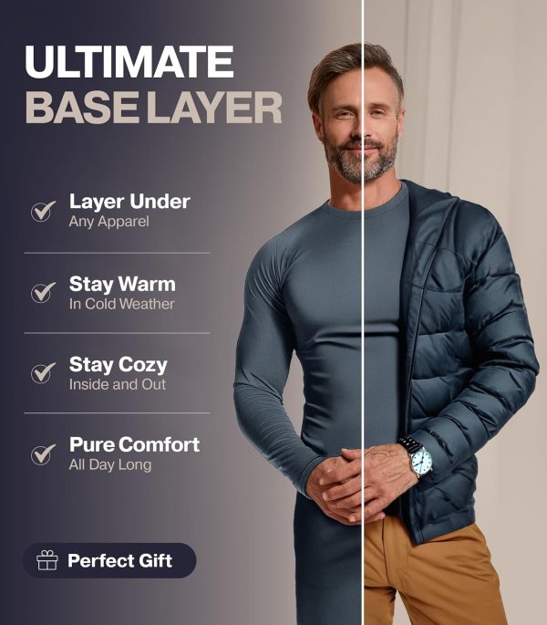 Thermajohn Long Johns Thermal Underwear for Men Fleece Lined Base Layer Set - Image 3
