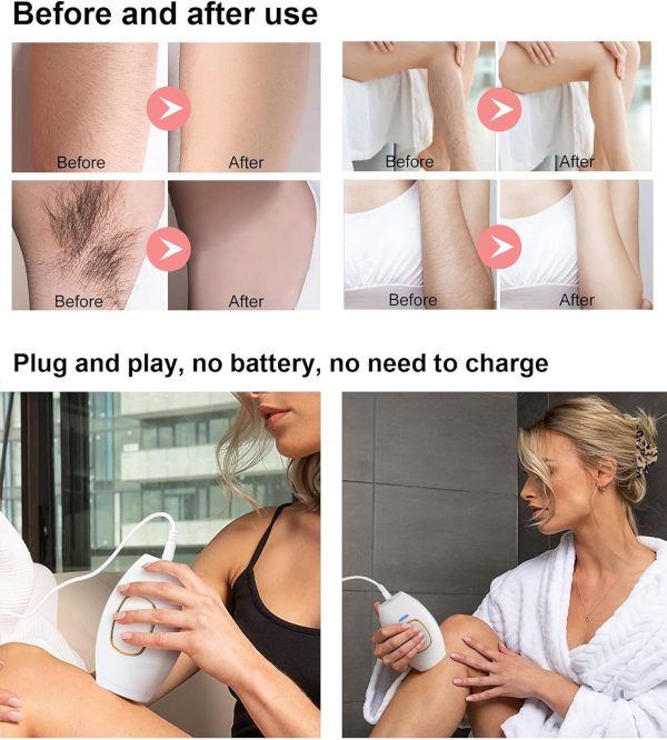 IPL Laser Hair Removal Device for Women,Painless Permanent Full Body Facial - Image 5