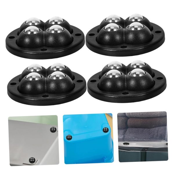 Gatuida 4sets Adhesive Universal Wheel Wheels for Office Chair Furniture - Image 4
