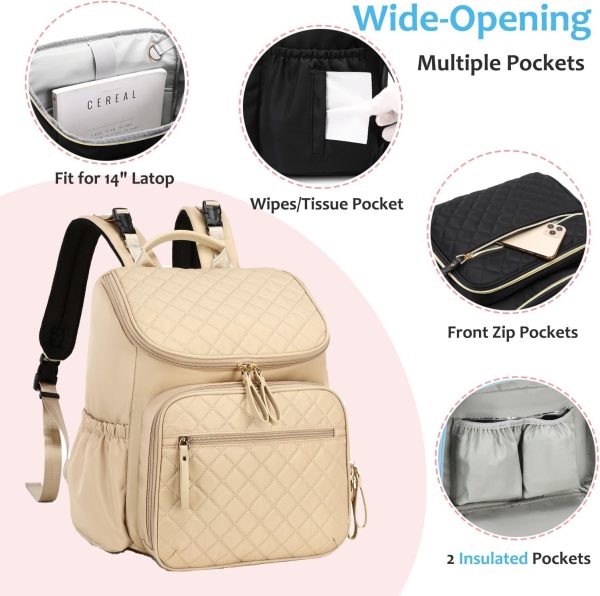 Large Capacity Diaper Bag with Stroller Buckle, Water-Resistant Travel - Image 4