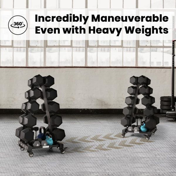 LIONSCOOL Premium Solid Steel Dumbbell Rack Stand Only, A-Frame Portable - Image 4