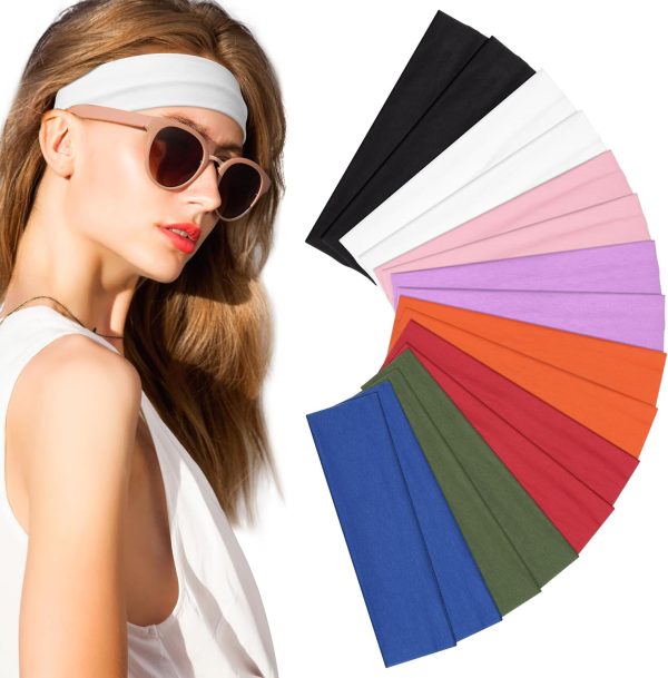 Headbands for Women – 16Pcs Non-Slip Cotton Cloth Headbands for Women's - Image 7