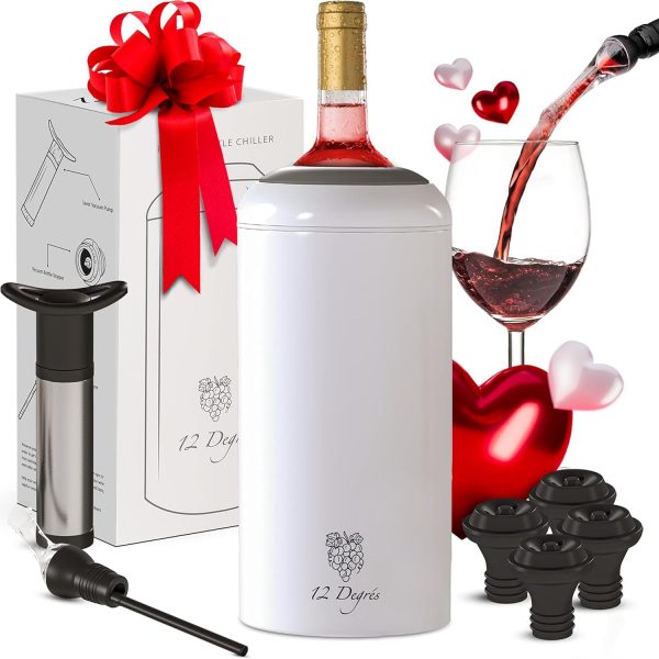 Wine Chiller Set - Perfect Wine Gifts for Women & Men - Stainless Steel - Image 9
