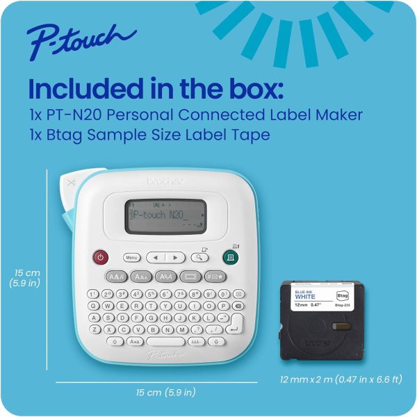 Brother P-Touch PT-N20 Personal Desktop Label Maker, Portable, Handheld and - Image 5