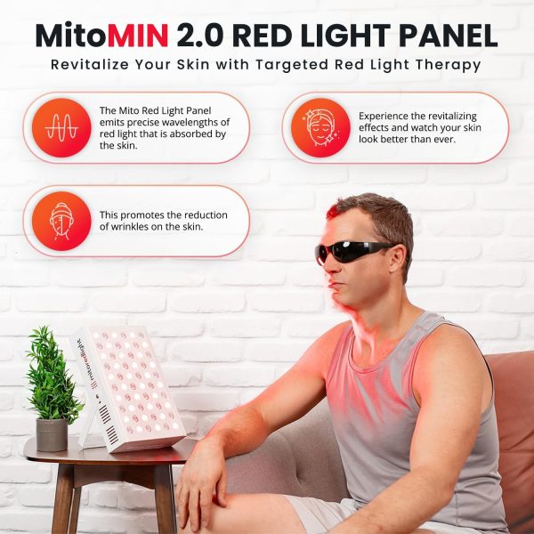 Mito Red Light - MitoMIN 2.0 Red Light Panel - Red Light Therapy for Face - Image 2