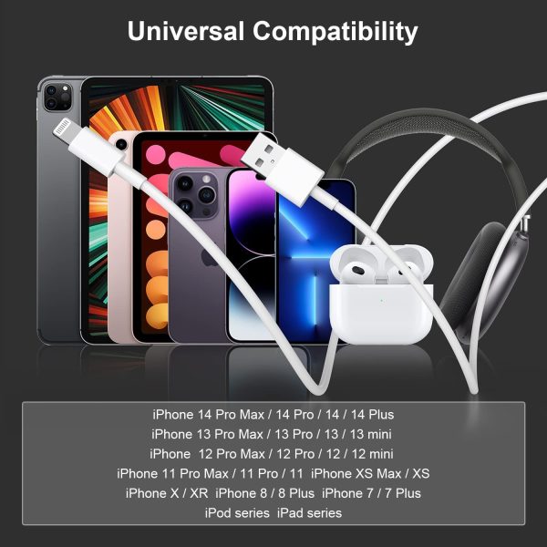 2pack 10ft iPhone Charger, [Apple MFi Certified] Long iPhone Charger Cord - Image 6