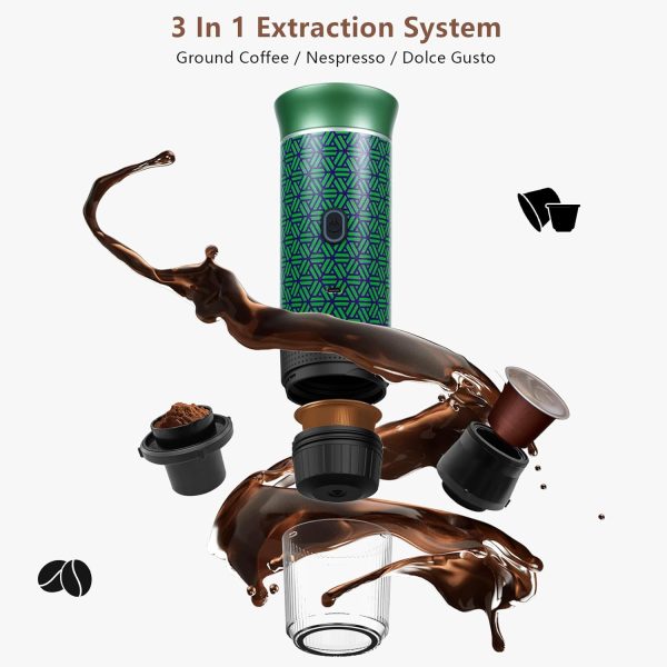 Portable Electric Espresso Machine, Travel Coffee Maker for Camping, Car - Image 2