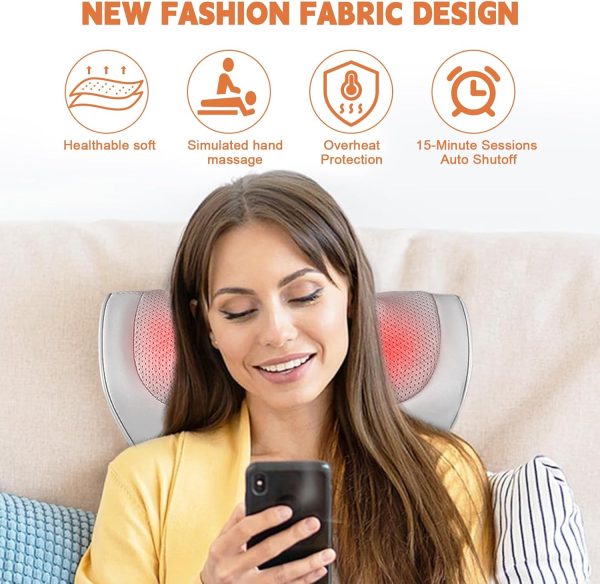 Neck Massager Pillow with Heat for Pain Relief Deep Tissue, Neck Stretcher - Image 6