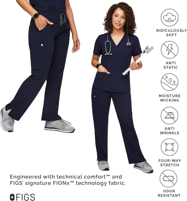FIGS Kade Cargo Scrub Pants for Women — Classic Fit, Straight Leg, 4 - Image 3