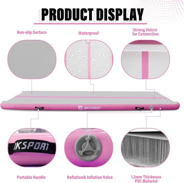 AKSPORT Air Mat Tumble Track 10ft 13ft 16ft 20ft Inflatable Gymnastics Mat - Image 4