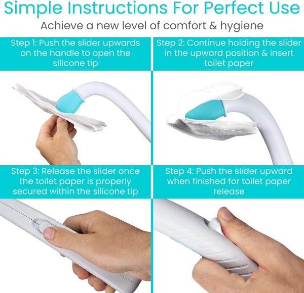 Vive Toilet Aids for Wiping Bottom - Bum Wipe Wand Assist Tool for - Image 6