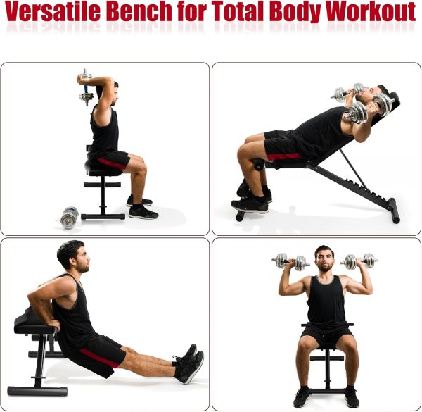 Adjustable Weight Bench Press for Home Gym Workout Bench with 700 LB - Image 8