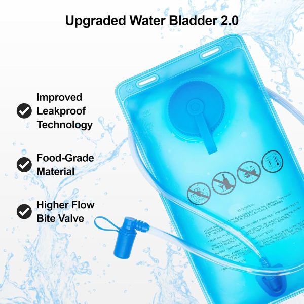 Everfun Hydration Backpack 18L with Water Bladder 2L/3L Hiking Water - Image 6