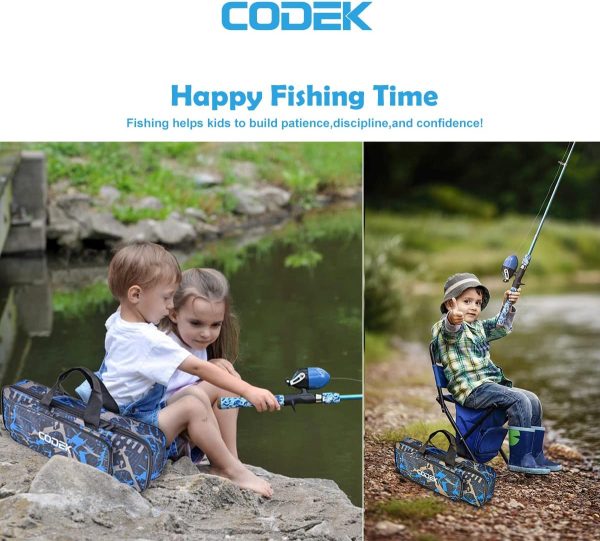 CODEK Kids Fishing Pole Set with Full Starter Kits 2 Set Portable - Image 5