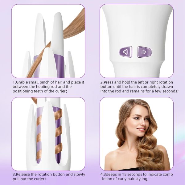 Automatic Curler for Long Hair,Automatic Curling Iron with 4 - Image 4